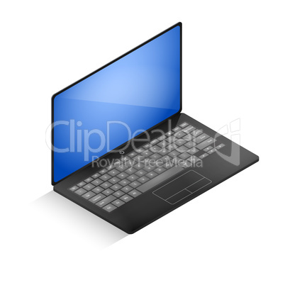 Isometric laptop