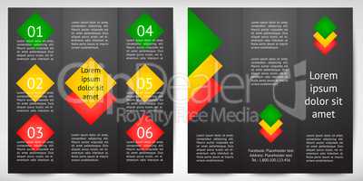 design template vector trifold