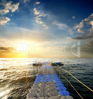 Pontoon in the sea