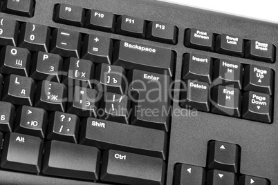 Electronic collection - black computer keyboard with key enter