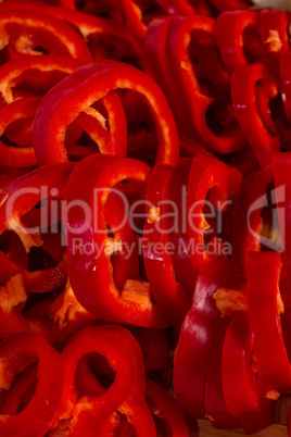 Red pepper vegetables isolated