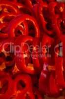 Red pepper vegetables isolated