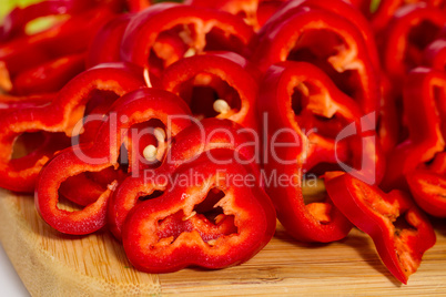 Red pepper vegetables isolated