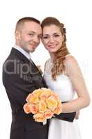 Young wedding couple