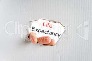 Life expectancy text concept