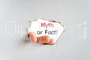 Myth or fact text concept