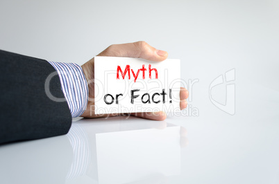 Myth or fact text concept