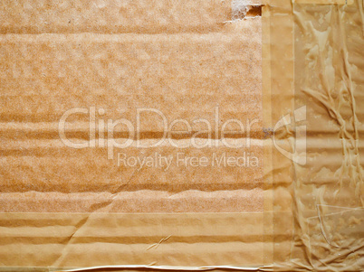 Retro look Brown corrugated cardboard background