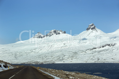 Ring road in Iceland, spring