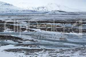 Volcanic mountain landscape in Iceland