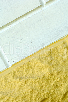 white and yellow brick wall texture