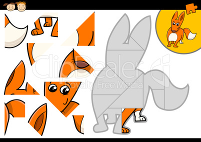 cartoon jigsaw puzzle task