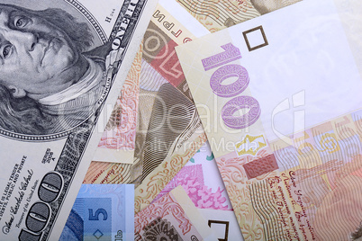 Ukrainian hryvnia and the american dollars
