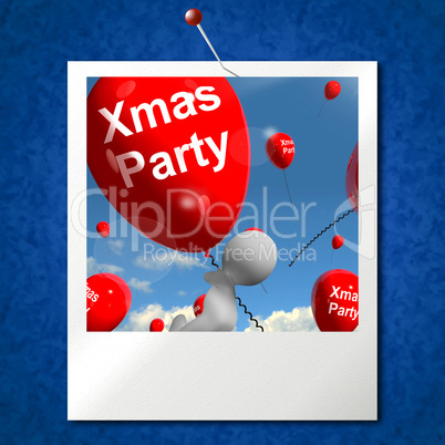 Xmas Party Balloons Photo Show Christmas Celebration and  Festiv