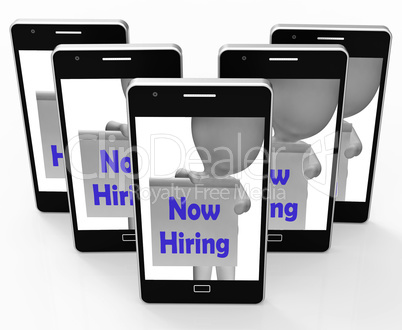 Now Hiring Smartphone Shows Recruitment And Job Opening