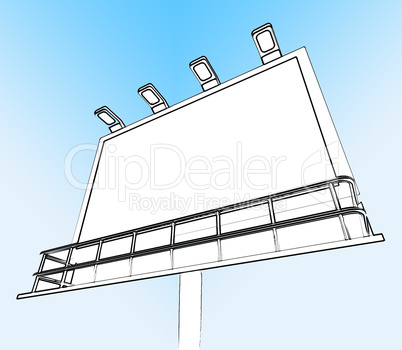 Blank Billboard Copy space Shows Advertising Space