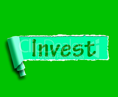 Invest Word Shows Internet Investment And Returns