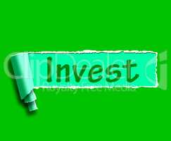 Invest Word Shows Internet Investment And Returns