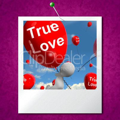 True Love Balloons Photo Represents Couples and Lovers