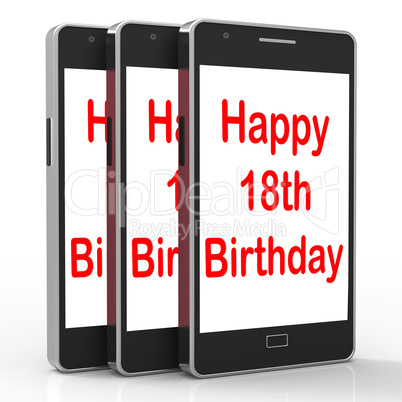 Happy 18th Birthday On Phone Means Eighteen