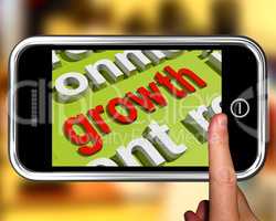 Growth In Word Cloud Phone Means Get Better Bigger And Developed