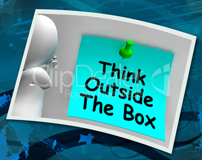 Think Outside The Box Photo Means Different Unconventional Think