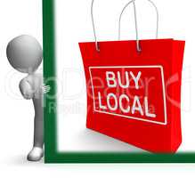 Buy Local Shopping Bag Shows Buy Nearby Trade