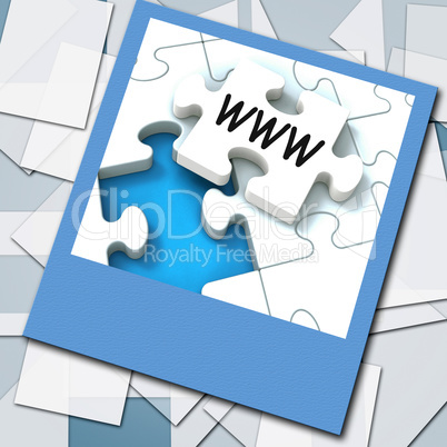 WWW Photo Means Internet Website Or Network