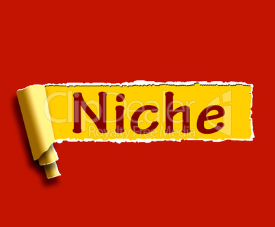 Niche Word Shows Web Opening Or Specialty