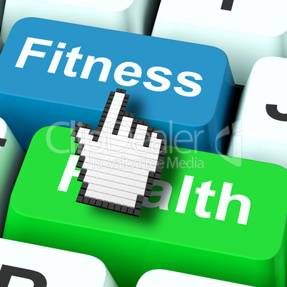 Fitness Health Computer Shows Healthy Lifestyle