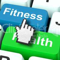 Fitness Health Computer Shows Healthy Lifestyle