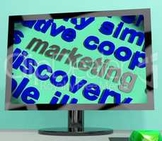 Marketing Word Shows Advertising Promoting And Selling