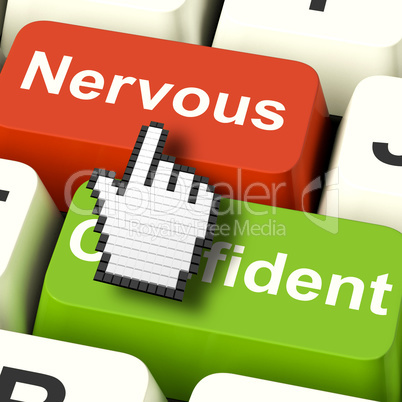 Nervous Anxious Keys Shows Nerves Or Afraid Online