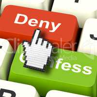 Denial Deny Keys Shows Guilt Or Denying Guilt Online