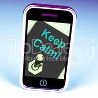 Keep Calm Switch Shows Keeping Calmness Tranquil And Relaxed