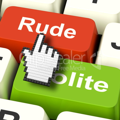 Rude Impolite Computer Means Insolence Bad Manners