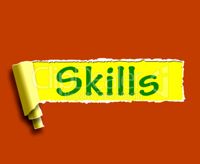Skills Word Shows Training And Learning On Web