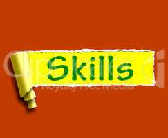 Skills Word Shows Training And Learning On Web