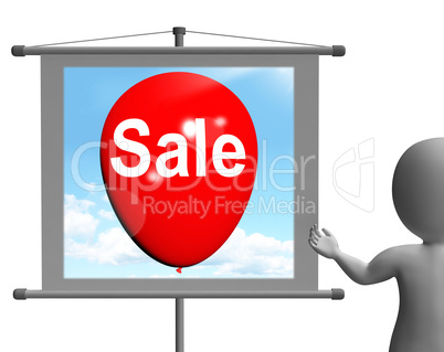Sale Sign Shows Discount and Offers in Selling