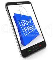 Duty Free on Shopping Bags Shows Tax Free Purchases