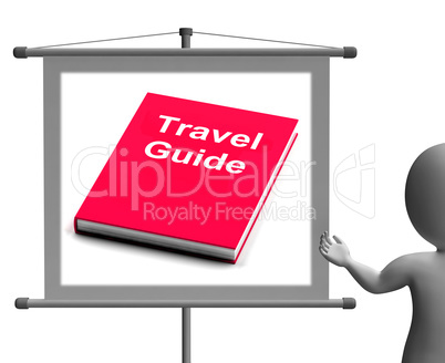Travel Guide Sign Shows Information About Travels