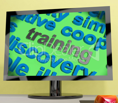 Training Word Screen Shows Education Apprenticeship Or Up skilli