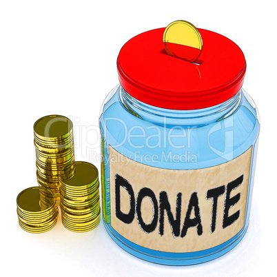 Donate Jar Means Fundraiser Charity Or Giving