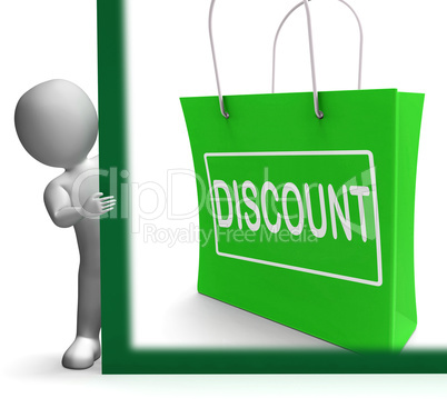 Discount Shopping Sign Means Cut Price Or Reduce