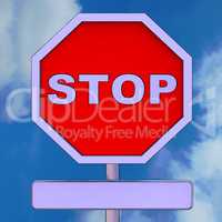 Stop Sign With Blank Copy space For Message