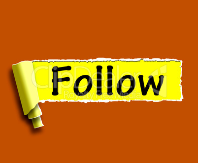 Follow Word Means Following On Social Media For Updates