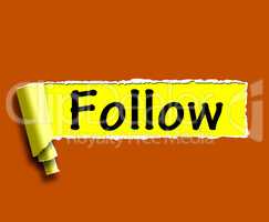 Follow Word Means Following On Social Media For Updates