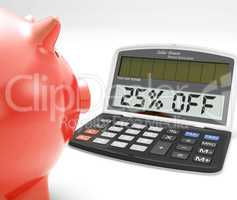 Twenty-Five Percent Off Calculator Means Savings