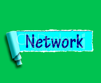 Network Word Means Online Connections And Contacts