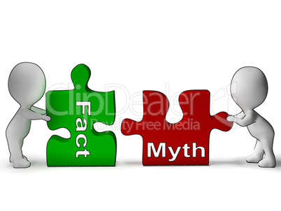 Fact Myth Puzzle Shows Fact Or Mythology